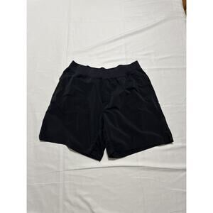 Fabletics Mens Athletic Shorts Size XL /w Zipper Pockets & Towel Loop Black